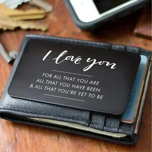 Thin Metal Inspirational Wallet Card